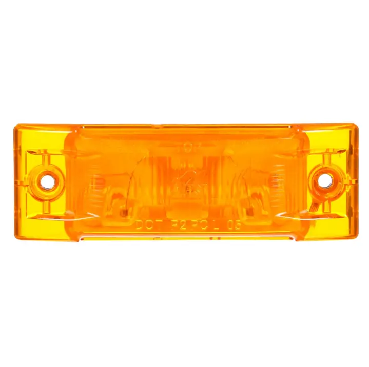 Super 21 Incandescent Yellow 2" X 6" Rectangular Marker Clearance Light Kit, Super 21 Plug & 2 Screw Mount | Truck-Lite 21001Y3 1