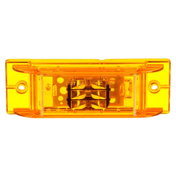 21 Series Yellow 2"X6" Rectangular Marker Clearance Light, Fit 'N Forget M/C & .180 Bullet Terminal/Ring Terminal | Truck-Lite 21075Y 1