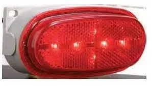 200 Series Clearance Or Marker Lamp W/ Red Reflective Lens - 4" Male Plug Single Contact | 211214 Betts Lighting 1