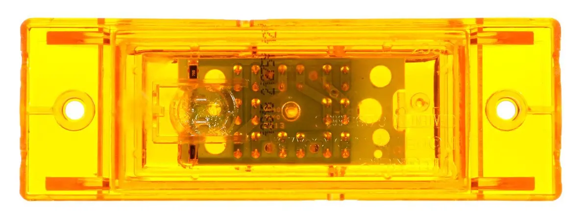 21 Series Yellow Led Rectangular Marker Clerance Light, Fit 'N Forget M/C & 2 Screw Mount | Truck-Lite 21275Y 1