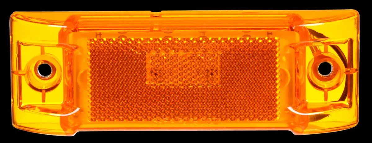 Signal-Stat Yellow Led 2"X6" Rectangular Marker Clearance Light, Hardwired & 2 Screw Mount | Truck-Lite 2150A 1