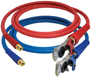 15Ft Red & Blue Flexgrip-Hd  Air Line Hose Assembly & Installed Aluminum Gladhands | Tectran 13S15401 1