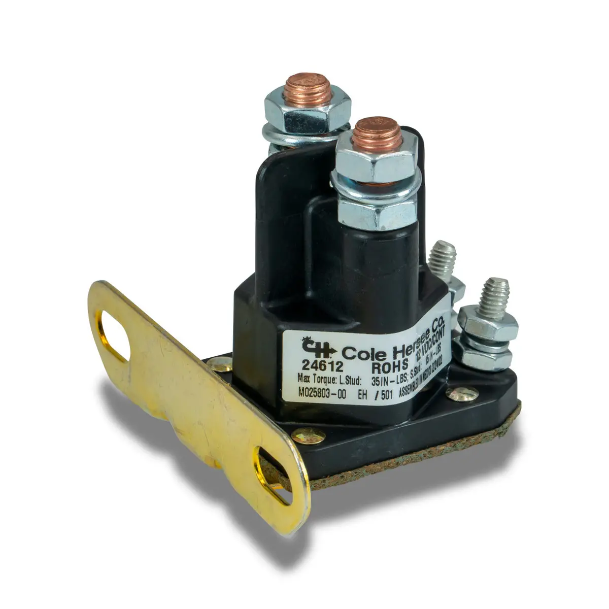 Plastic-Body Intermittent-Duty Spst Series - 14 V Max 200 A Solenoid Relay | 24612Bx Cole Hersee 1