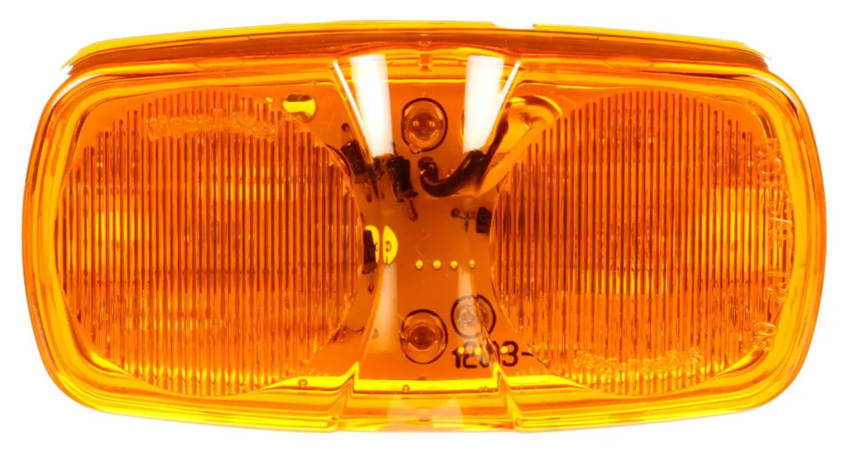Signal-Stat Yellow Led 2"X4" Rectangular Marker Clearance Light, Hardwired & 2 Screw Mount | Truck-Lite 2660A 1