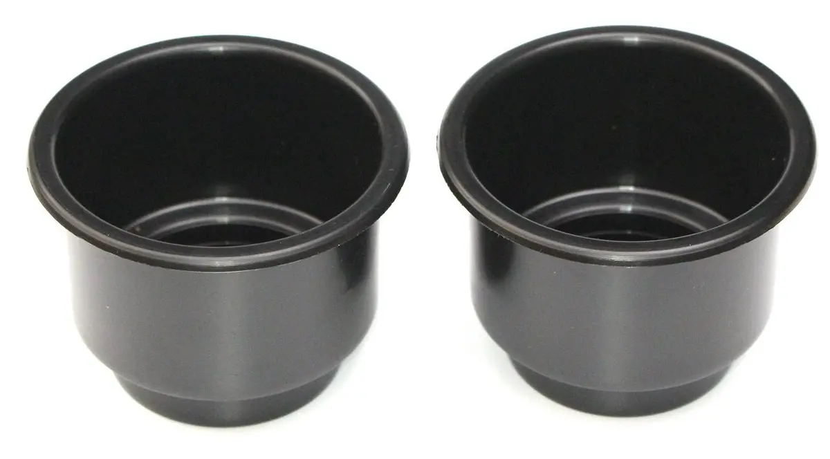 3 5/8 Black Jumbo Cup Boat Rv Car Truck Pool Table Sofa Inserts Large Size 2
