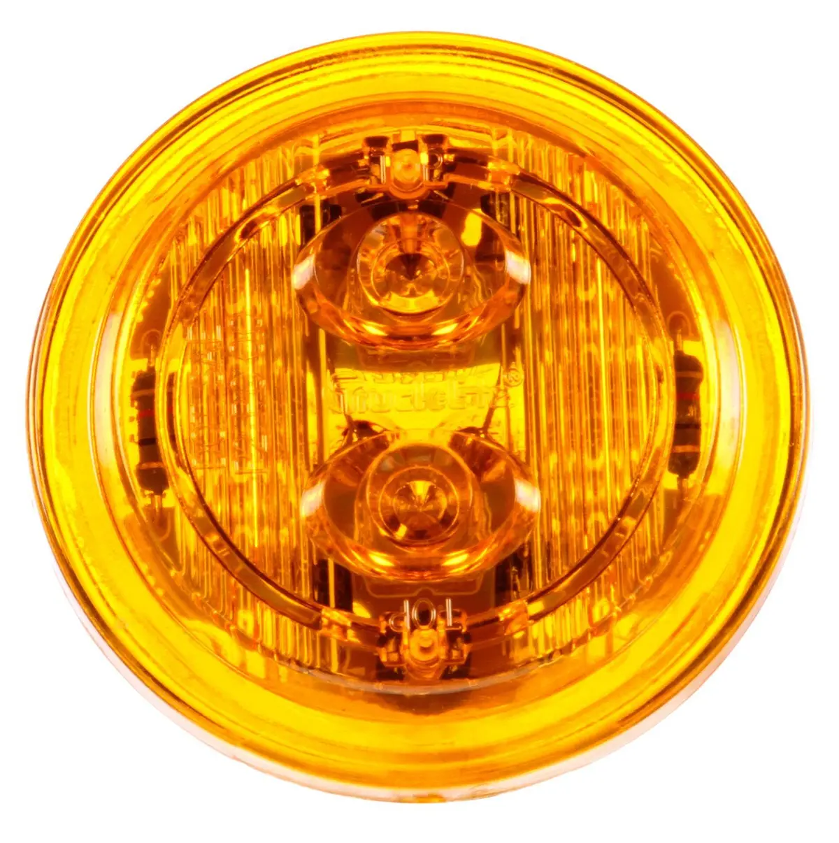 30 Series Low Profile Yellow Led 2" Round Marker Clearance Light, Pl-10 & 2 Screw Mount | Truck-Lite 30285Y 1
