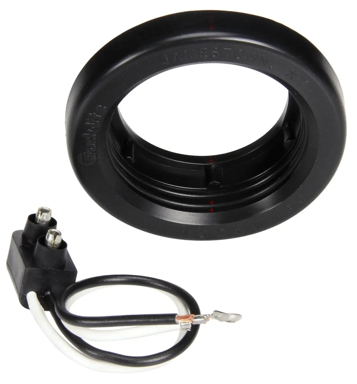 Black Pvc Grommet Kit For 2" Round Lights, Pl-10 & Stripped End/Ring Terminal | Truck-Lite 30401 1