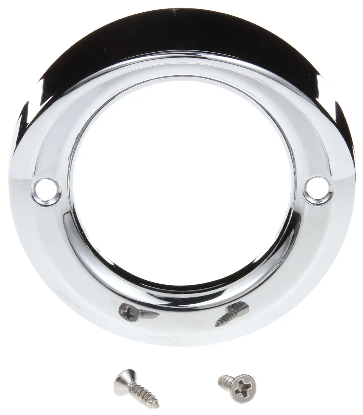Chrome Plastic Grommet Cover For 2" Round Lights W/ Open Back & Visor Cover | Truck-Lite 30712 1