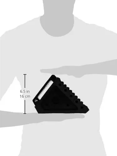 Maxxhaul 70472 Solid Rubber Heavy Duty Black Wheel Chock 2-Pack, 8" X 4" X 6" 2
