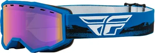 Fly Racing Youth Focus Snow Goggles (Blue/Black W/Blue Mirror/Amber Lens) 1