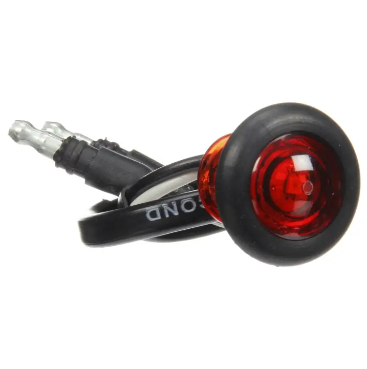 33 Series Red 3/4" Round Marker Clearance Light Kit, Hardwired Connection & Gromment Mount | Truck-Lite 33050R3 1
