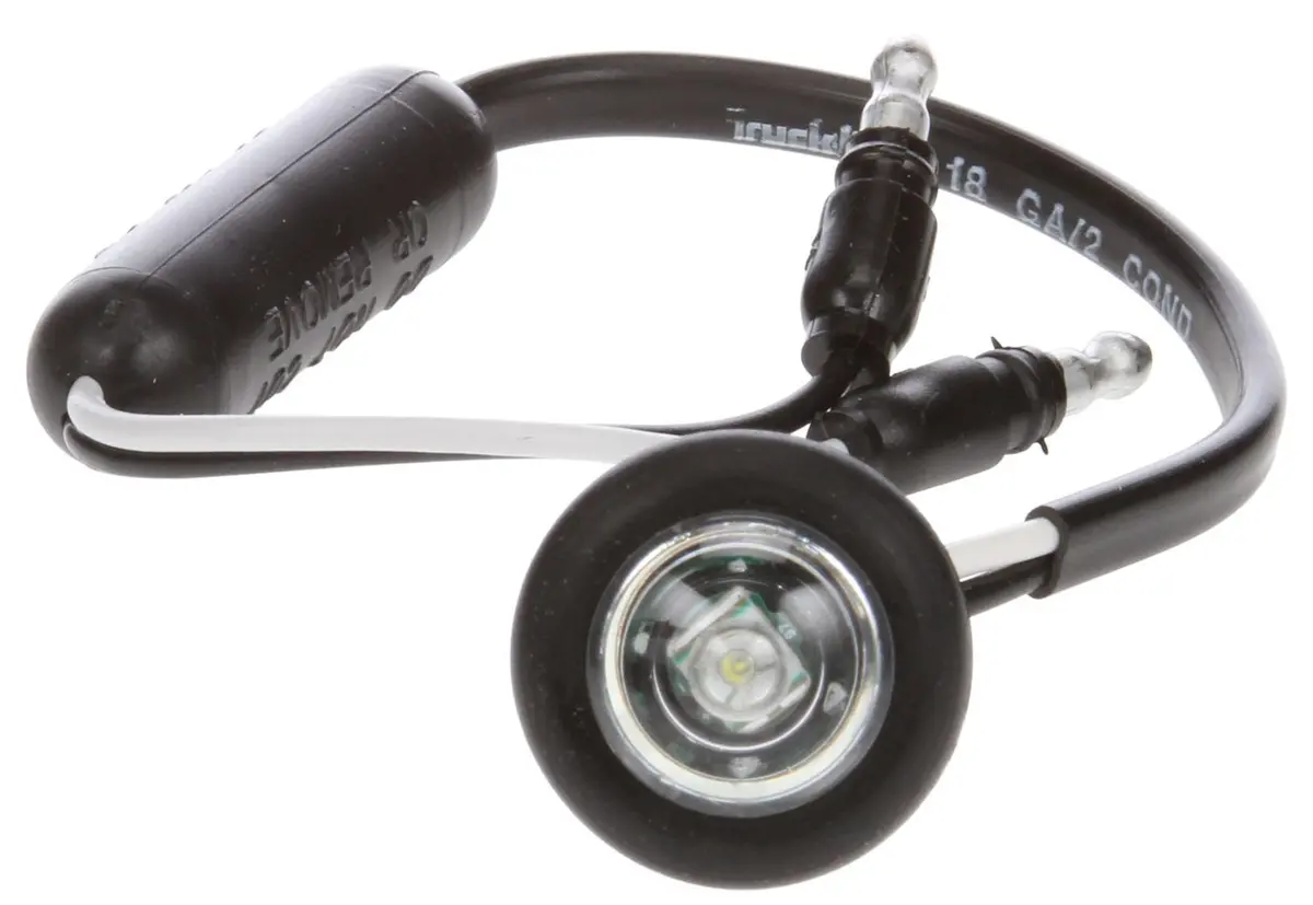 Super 33 .75" Round Clear Auxiliary Light, Hardwired & Black Grommet Mount | Truck-Lite 33060C 1