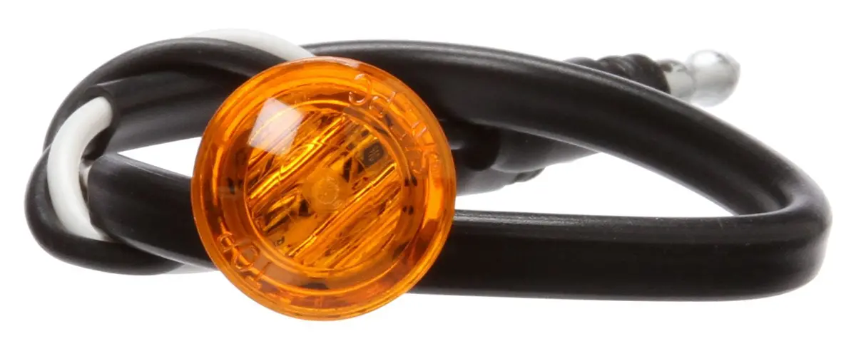 33 Series Yellow Led .75" Round Marker Clearance Light, Hardwired & Grommet Mount | Truck-Lite 33275Y 1