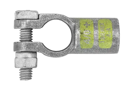 Positive Yellow Crimpable Top Post Battery Terminal | Tectran 5013-4/0P 1