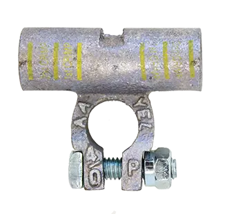 Positive Yellow Crimpable Top Post Battery Terminal | Tectran 5014-4/0P 1
