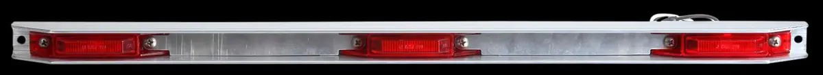 35 Series Red Led Identification Bar W/ 3 Lights, 2 Screw Bracket Mount | Truck-Lite 35741R 1