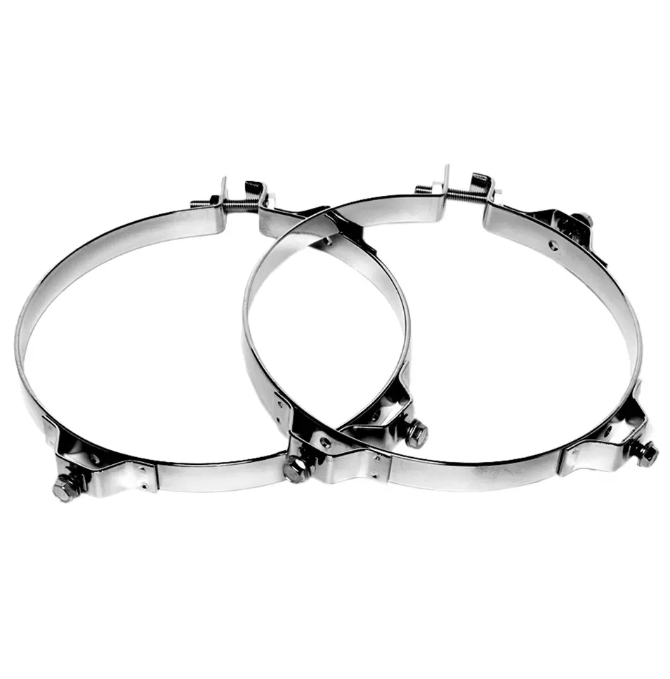 Chrome Muffler Shield Exhaust Clamp For 10" Pipe Diameter | 35933 Walker Exhaust 1
