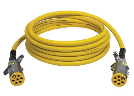 15Ft Articflex™ Yellow 7-Way Auxiliary Straight Connector | 7Aeb152ew Tectran 1