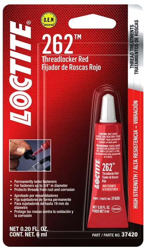Threadlocker 262 Red High Strength | Loctite 37420 1