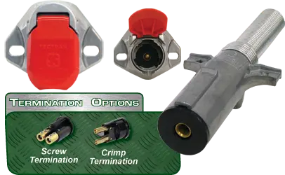 Single Pole Plug Assembly W/ Spring Guard - Crimp Termination | 670-11Sg Tectran 1