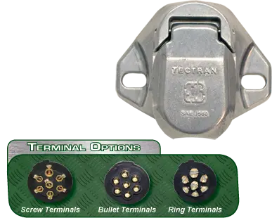 7-Way Sae Sockets & Components Bull Nose Socket - Split Pin 1