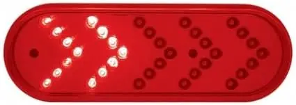 35 Led 6" Oval Sequential Turn Signal Light - Red Led/Red Lens | 38145 United Pacific 1