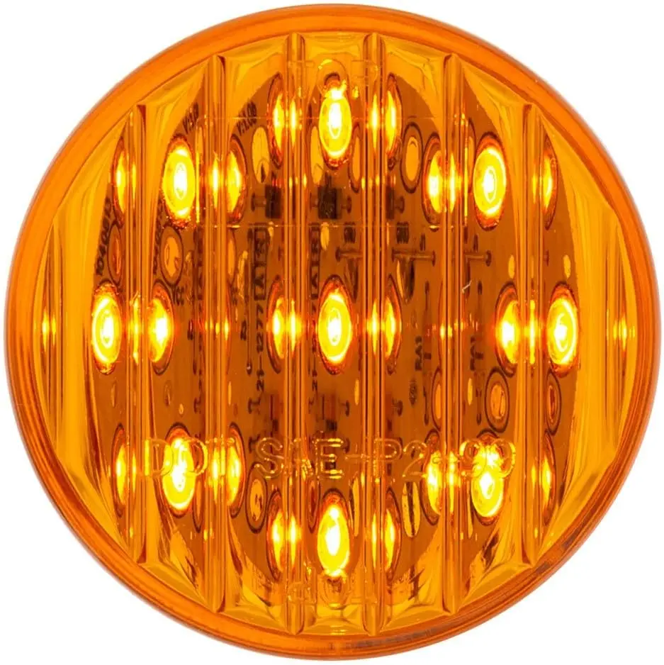 9 Led 2" Round Light (Clearance/Marker) - Amber Led/Amber Lens | 38170 United Pacific 1