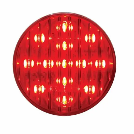 13 Led 2-1/2" Round Light (Clearance/Marker) - Red Led/Red Lens | United Pacific 38177 1