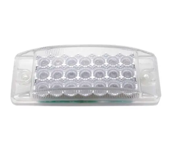 21 Led Rectangular Light (Clearance/Marker) - Red Led/Clear Lens | United Pacific 38297 1