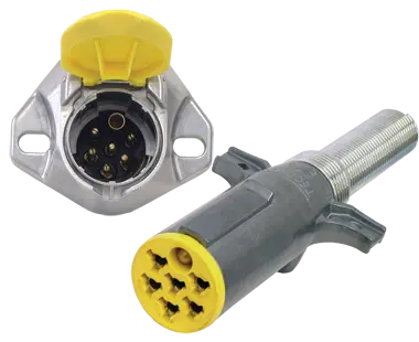 7-Way Sae Auxiliary Bull Nose Spit Pin Socket | 680P-E72 Tectran 1
