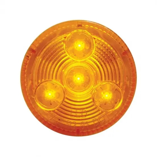 4 Led 2" Round Low Profile Light (Clearance/Marker) - Amber Led/Amber Lens | United Pacific 38457 1