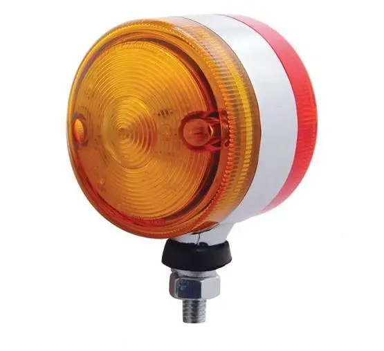 15 Led 3" Double Face Light - Amber & Red Led/Amber & Red Lens | United Pacific 38682 1