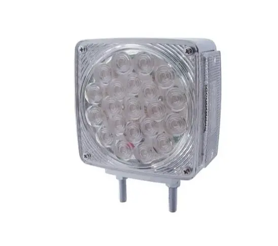 45 Led Double Stud Double Face Turn Signal Light (Driver) - Amber & Red Led/Clear Lens | United Pacific 38707 1