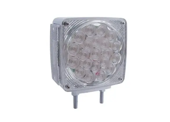 45 Led Double Stud Double Face Turn Signal Light (Passenger) - Amber & Red Led/Clear Lens | United Pacific 38708 1