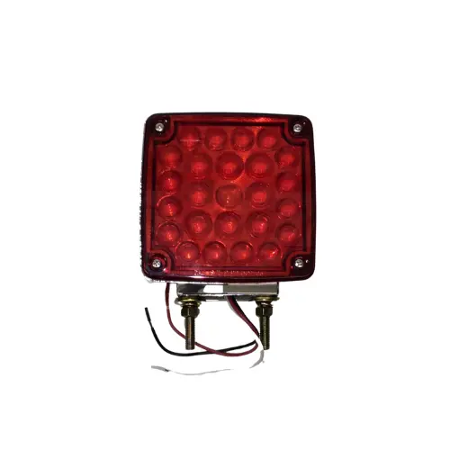 52 Led Double Stud Double Face Turn Signal Light (Driver) - Amber & Red Led/Amber & Red Lens | United Pacific 38756 1