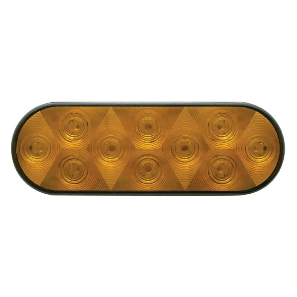 10 Led 6" Oval Turn Signal Light - Amber Led/Amber Lens | United Pacific 38775 1