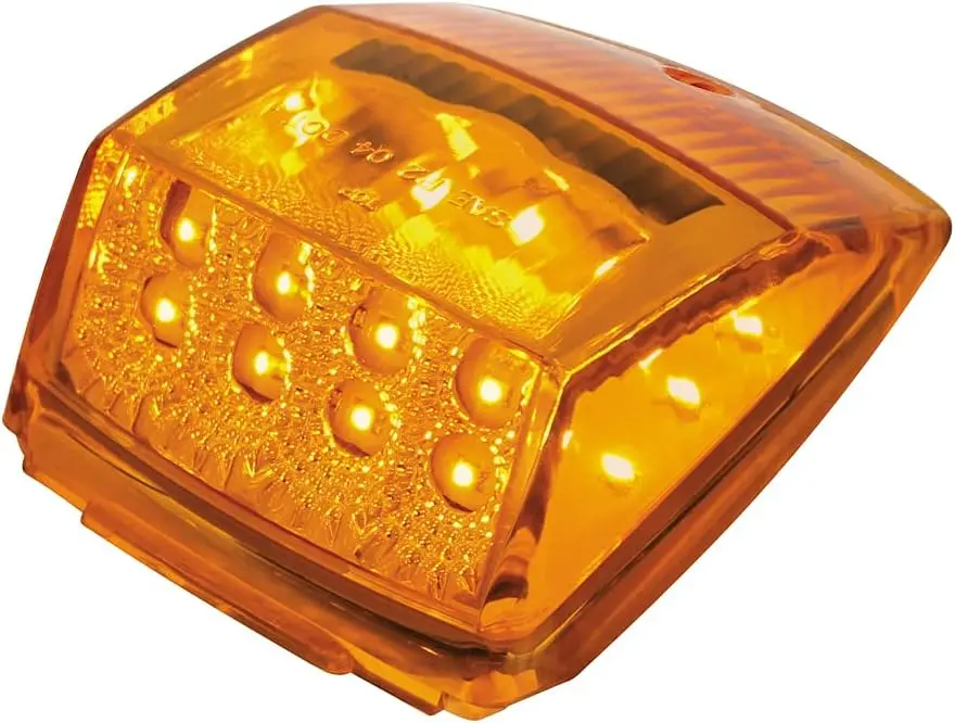 17 Led Reflector Square Cab Light - Amber Led/Amber Lens | 39527 United Pacific 1
