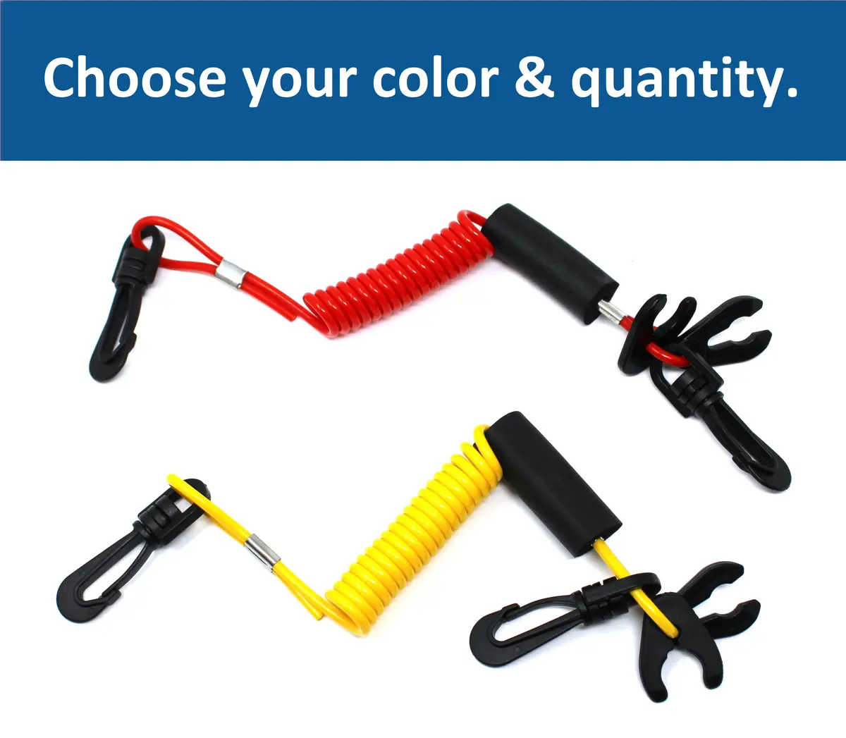 Yamaha Kawasaki Jet Ski Kill Switch Lanyard Jetski Pwc Floating Safety Tether - Multiple Colors Red Yellow 1