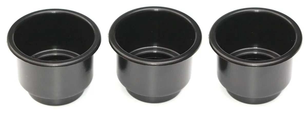3 5/8 Black Jumbo Cup Boat Rv Car Truck Pool Table Sofa Inserts Large Size 3