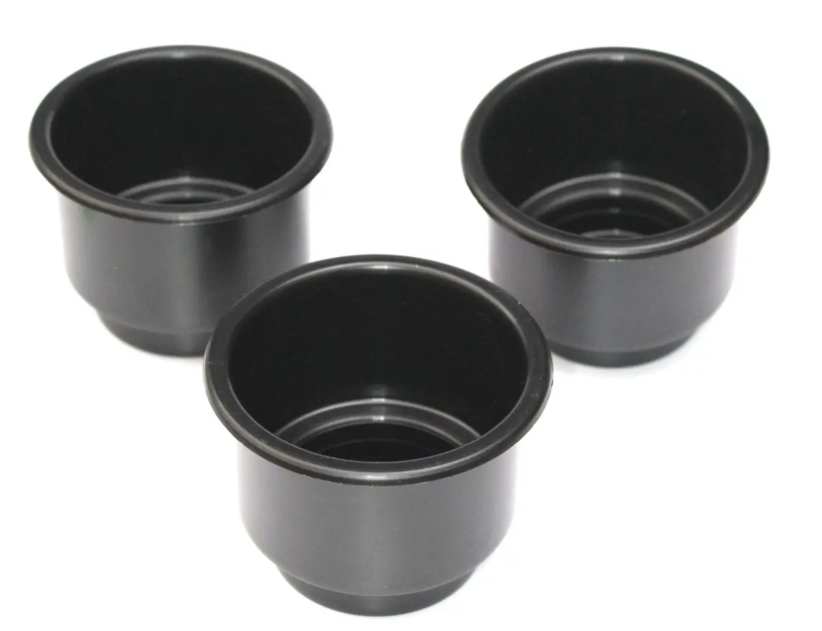 3 5/8 Black Jumbo Cup Boat Rv Car Truck Pool Table Sofa Inserts Large Size 8