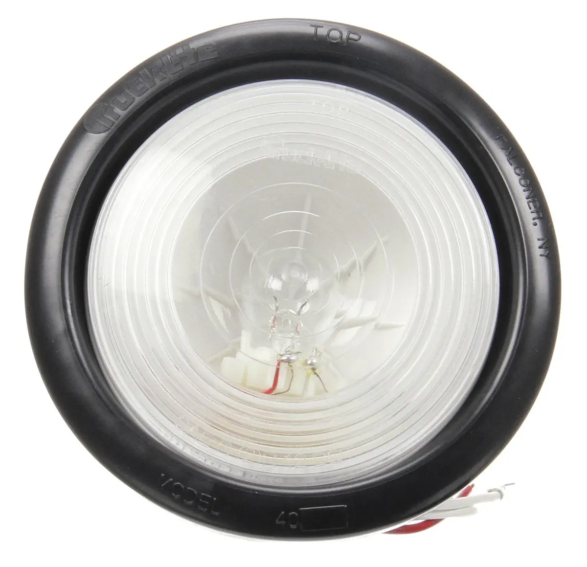 40 Series Clear Incandescent 4" Round Back-Up Light Kit, Pl-2 & Grommet Kit | Truck-Lite 40004 1
