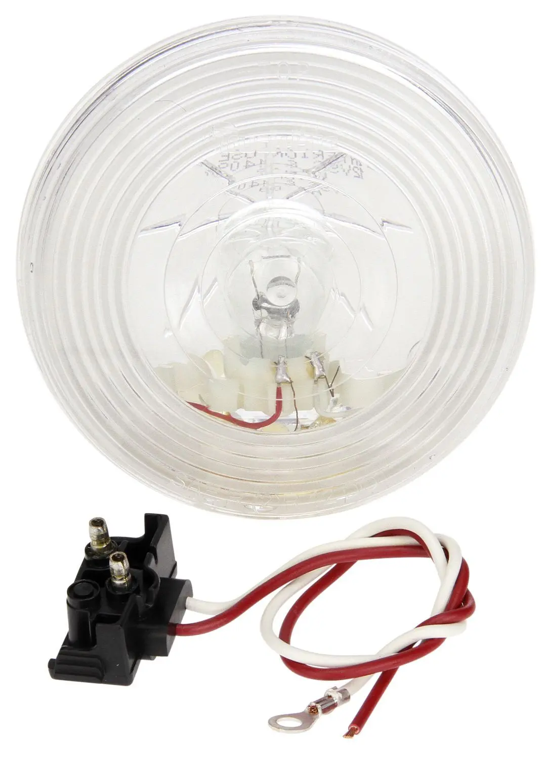40 Series Clear Incandescent 4" Round Dome Light, Pl-2 & Grommet Mount | Truck-Lite 40211 1