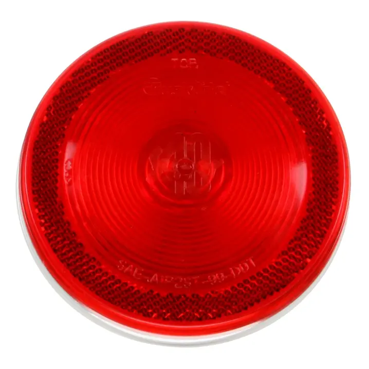 Super 40 Incandescent Red 4" Round Stop/Turn/Tail Light, Pl-3 Connection & Grommet Mount | Truck-Lite 40248R 1