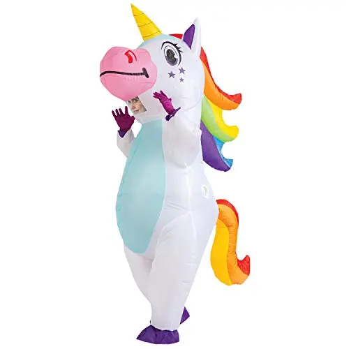 Spooktacular Creations Full Body Unicorn Inflatable Costume Adult (White) 1