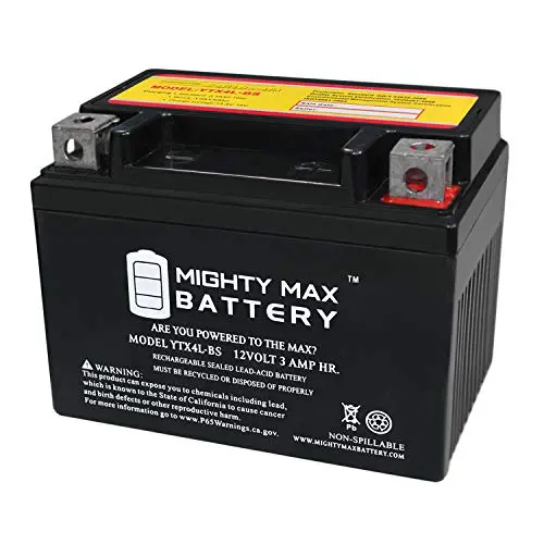 Ytx4l-Bs - 12 Volt 3 Ah, 50 Cca, Rechargeable Maintenance Free Sla Agm Motorcycle Battery 1