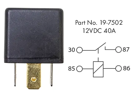 4 Terminal 40/30A Relay | Tectran 19-7501 1