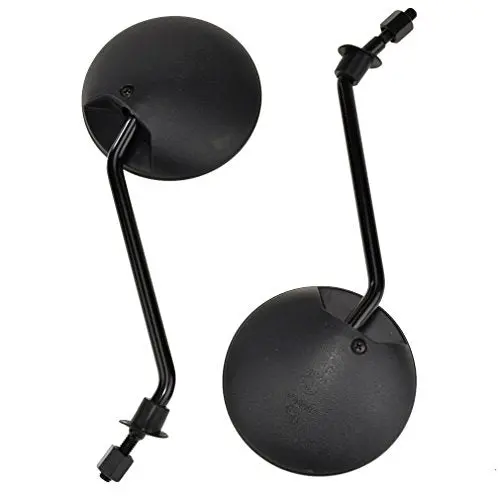 8Mm Motorcycle Gy6 Scooter Rearview Mirrors For 50Cc Moped Tomos A35 Sprint Targa Lx Tt Colibr Gy6 150Cc 250Cc 157Qmj 1P57qmj Honda Ruckus Kymco Agility Parts Black 1
