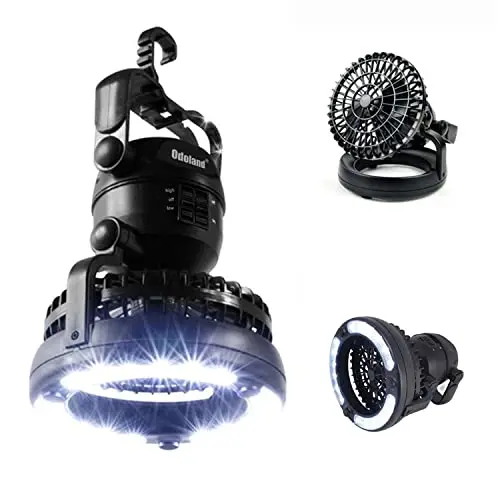 Odoland Portable Led Camping Lantern With Ceiling Fan - Hurricane Emergency 1