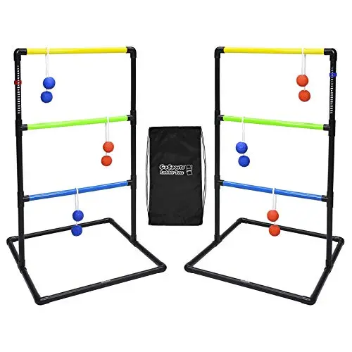 Gosports Indoor/Outdoor Ladder Toss Game Set With 6 Rubber Bolos, Carrying Case And Score Trackers 1