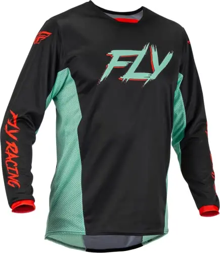 Fly Racing 2023 Adult Kinetic S.E. Rave Jersey (Black/Mint/Red, Xx-Large) 1